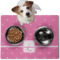 Leopard Print Dog Food Mat - Medium w/ Name and Initial