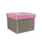 Leopard Print Gift Box with Lid - Canvas Wrapped - Medium (Personalized)
