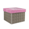 Leopard Print Gift Box with Lid - Canvas Wrapped - Large (Personalized)