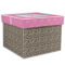 Leopard Print Gift Box with Lid - Canvas Wrapped - XX-Large (Personalized)