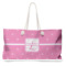 Leopard Print Large Tote Bag with Rope Handles (Personalized)