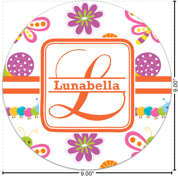 Custom Leopard Print Round Decal - Small (Personalized)