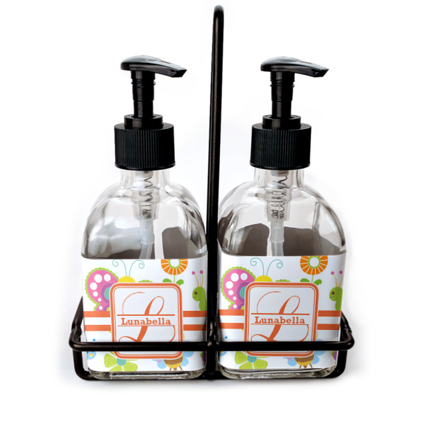 Custom Leopard Print Glass Soap & Lotion Bottles (Personalized)