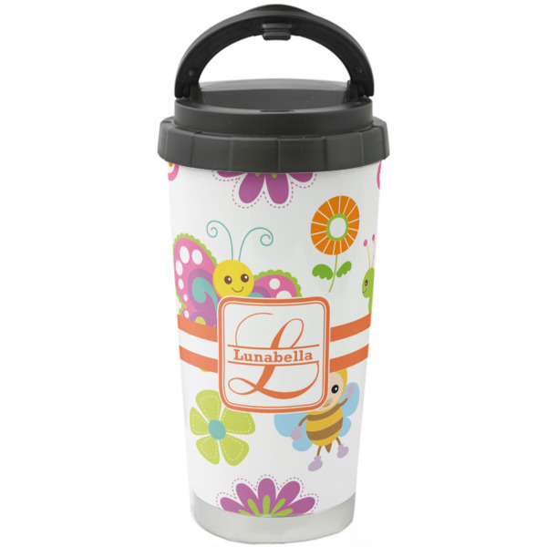 Custom Leopard Print Stainless Steel Coffee Tumbler (Personalized)