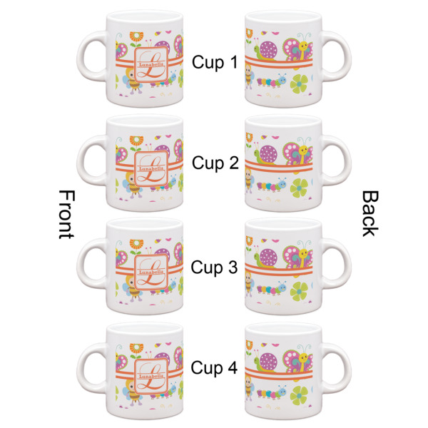 Custom Design - Single Shot Espresso Cup - Set of 4 - Front & Back