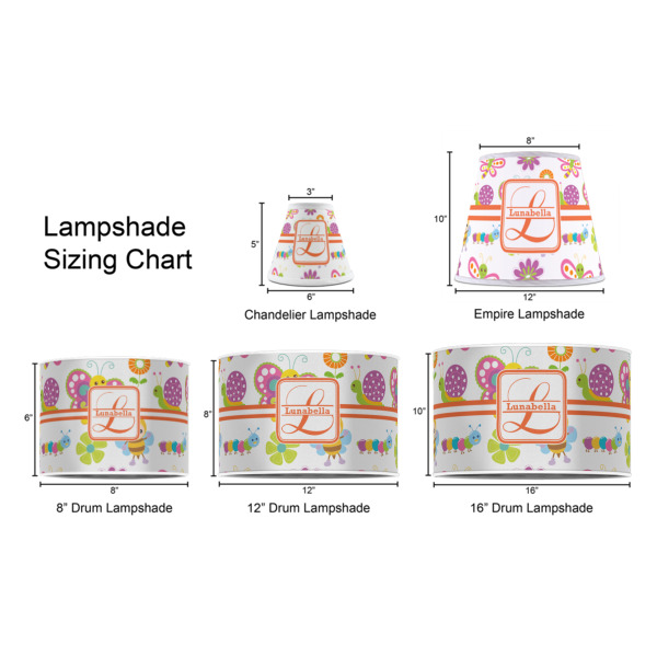 Custom Design - Lampshade Sizing Chart