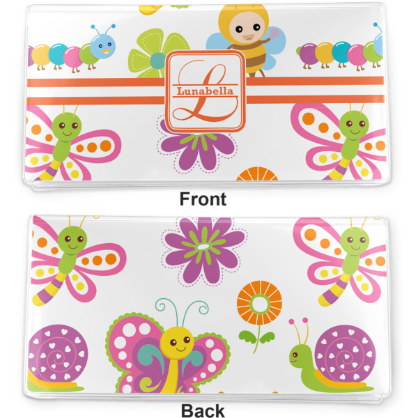 Custom Design - Vinyl Check Book Cover - Front and Back