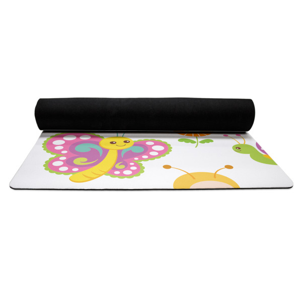 Custom Design - Yoga Mat Rolled up Black Rubber Backing