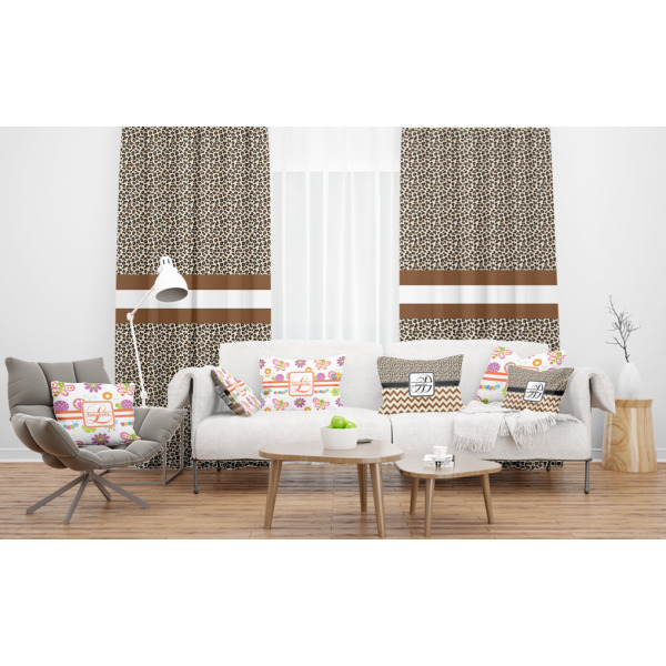 Custom Design - Sheer and Custom Curtains in Room with Matching Pillows