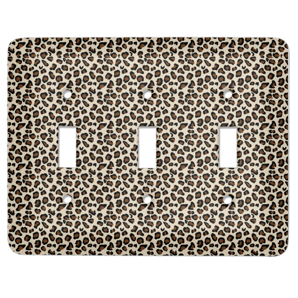 Custom Leopard Print Light Switch Cover (3 Toggle Plate)