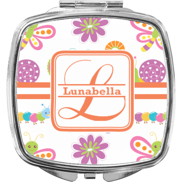 Custom Leopard Print Compact Makeup Mirror (Personalized)