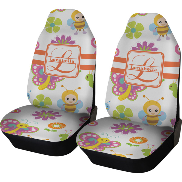 Custom Leopard Print Car Seat Covers (Set of Two) (Personalized)