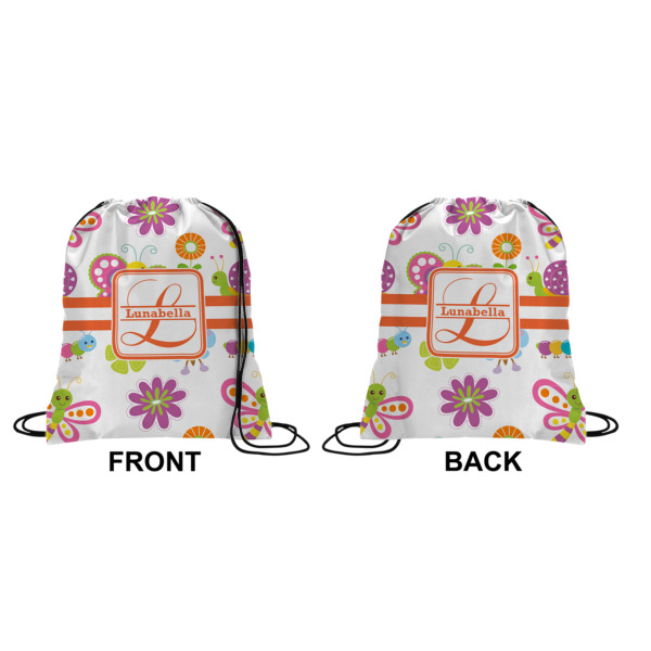 Custom Design - Drawstring Backpack Front & Back Medium