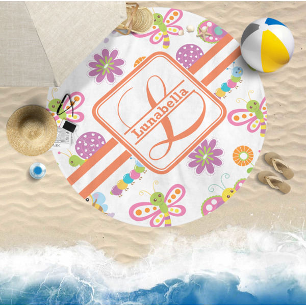 Custom Design - Round Beach Towel Lifestyle