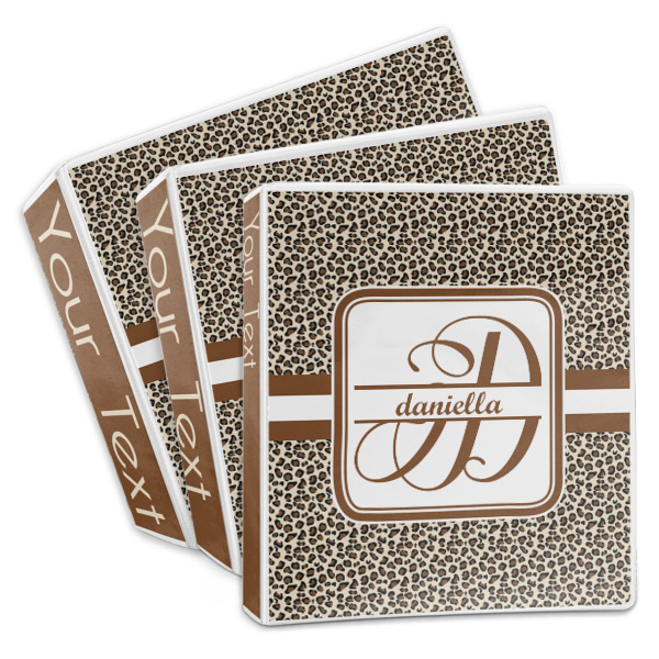 Custom Leopard Print 3-Ring Binder (Personalized)