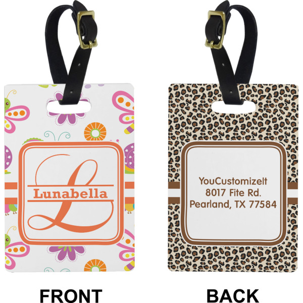 Custom Design - Rectangle Luggage Tag (Front + Back)