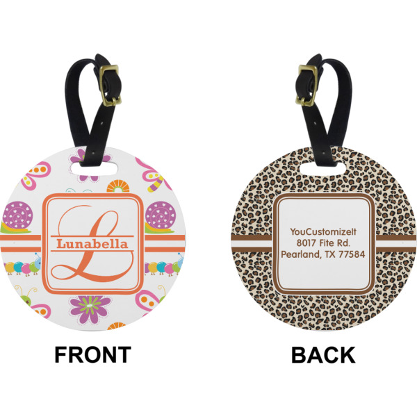 Custom Design - Circle Luggage Tag (Front + Back)