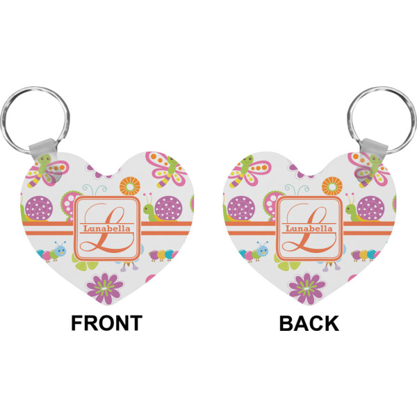 Custom Design - Heart Keychain (Front + Back)