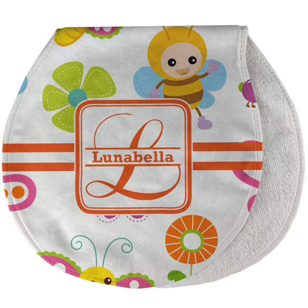 Custom Leopard Print Burp Pad - Velour w/ Name and Initial