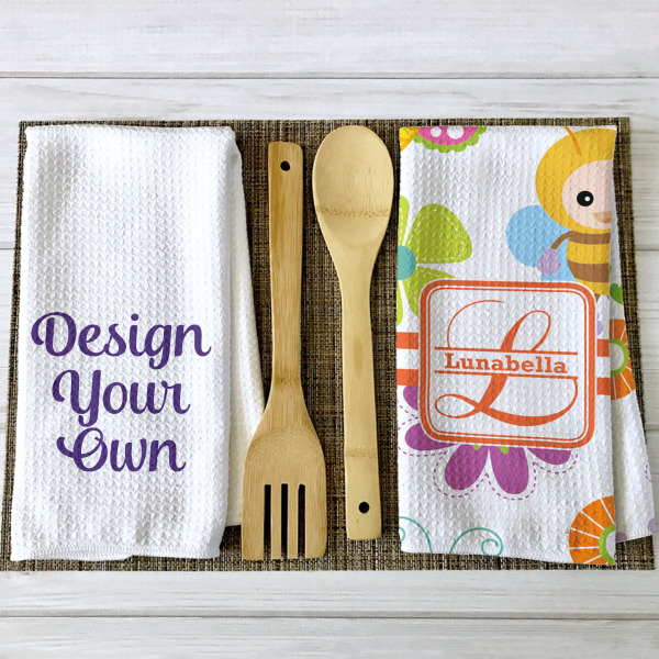 Custom Design - Waffle Weave Towels - 2 Print Styles