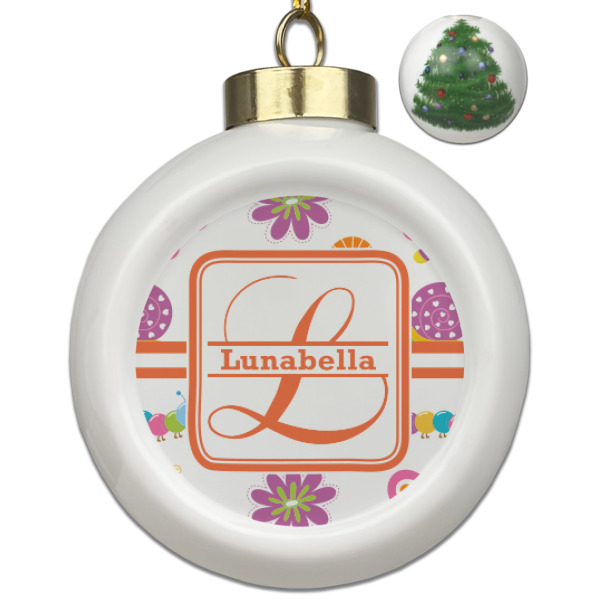 Custom Design Your Own Ceramic Ball Ornament - Christmas Tree