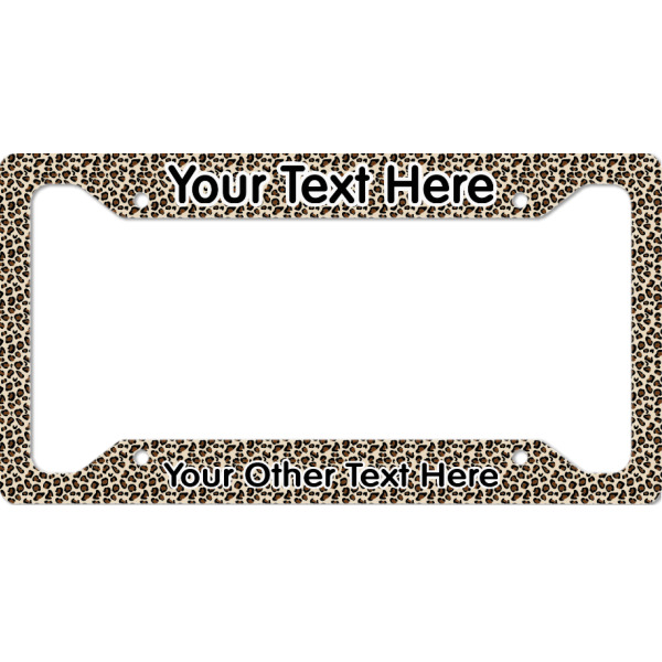 Custom Leopard Print License Plate Frame (Personalized)