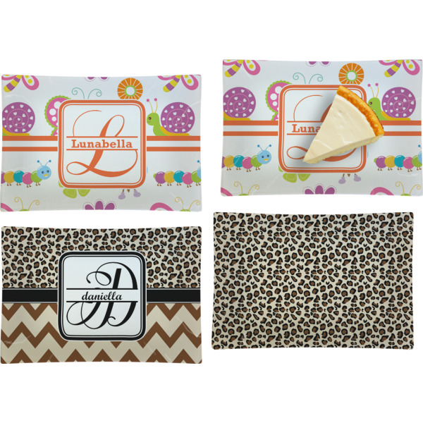 Custom Design - Set of Rectangular Appetizer / Dessert Plates