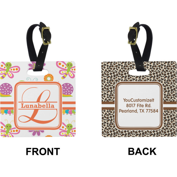 Custom Design - Square Luggage Tag (Front + Back)