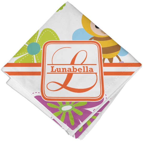 Custom Leopard Print Cloth Napkin w/ Name and Initial