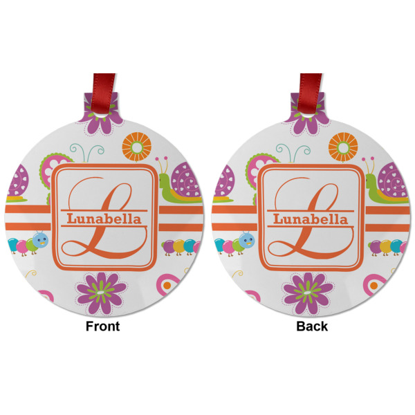 Custom Design - Metal Ball Ornament - Front and Back