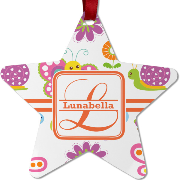 Custom Design - Metal Star Ornament - Front