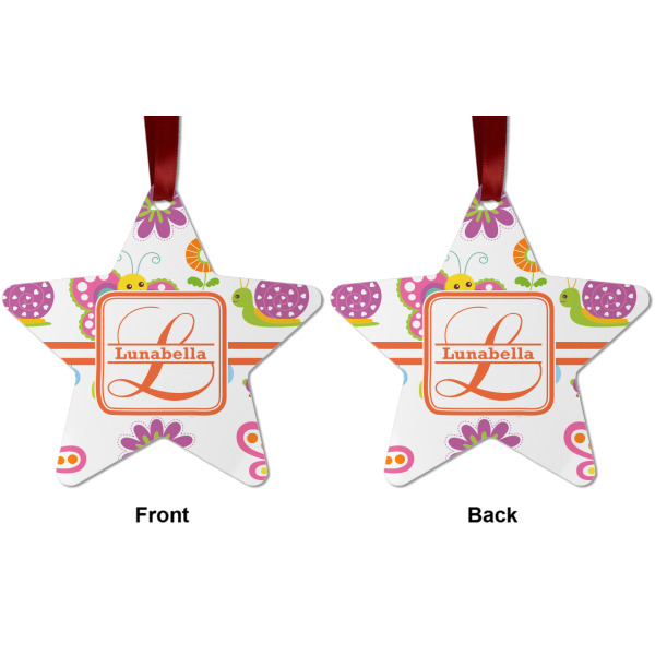 Custom Design - Metal Star Ornament - Front and Back