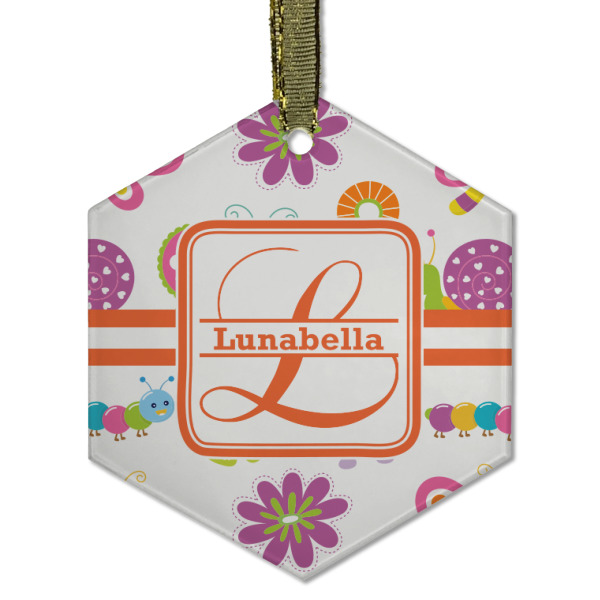 Custom Design - Frosted Glass Ornament - Hexagon