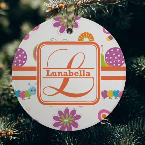 Custom Design - Frosted Glass Ornament - Round (Lifestyle)