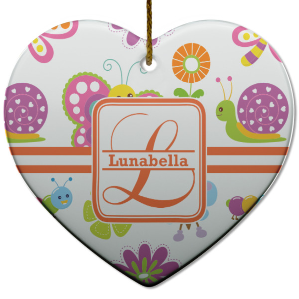 Custom Design - Ceramic Flat Ornament - Heart (Front)