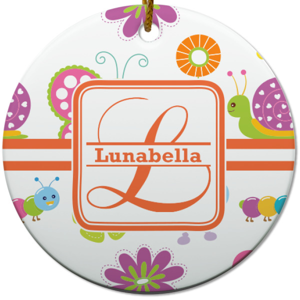 Custom Design - Ceramic Flat Ornament - Circle (Front)