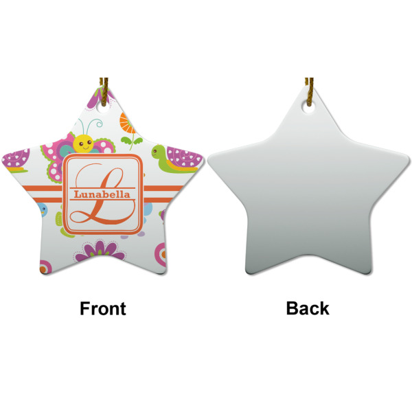 Custom Design - Ceramic Flat Ornament - Star Front & Back (APPROVAL)