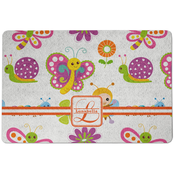 Custom Leopard Print Dog Food Mat w/ Name and Initial