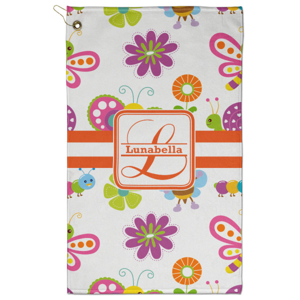 Custom Leopard Print Golf Towel - Poly-Cotton Blend w/ Name and Initial