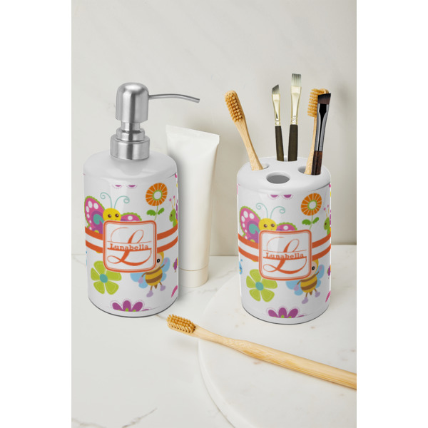 Custom Design - Ceramic Bathroom Accessories - LIFESTYLE (toothbrush holder & soap dispenser)