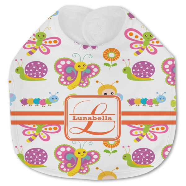 Custom Leopard Print Jersey Knit Baby Bib w/ Name and Initial