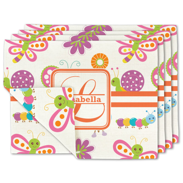 Custom Leopard Print Linen Placemat w/ Name and Initial