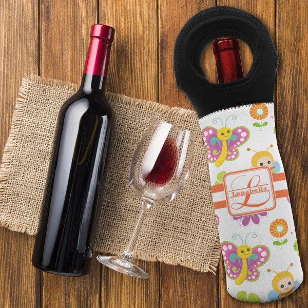 Custom Design - Wine Tote Bag - On Table