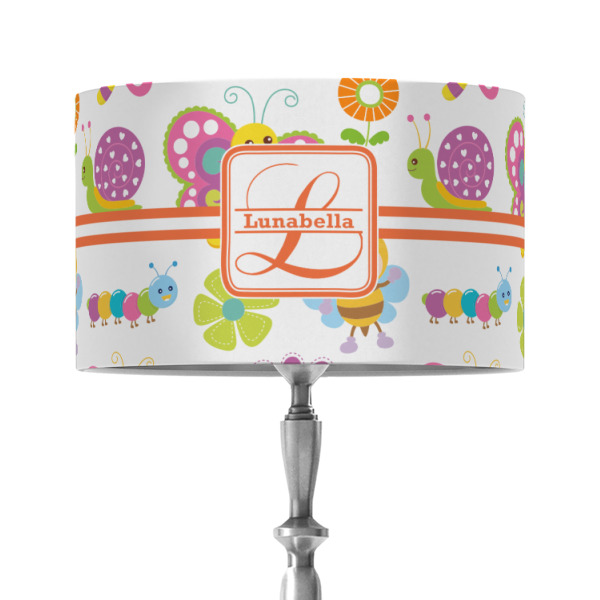 Custom Design - 12" Drum Lampshade - ON STAND (Fabric)