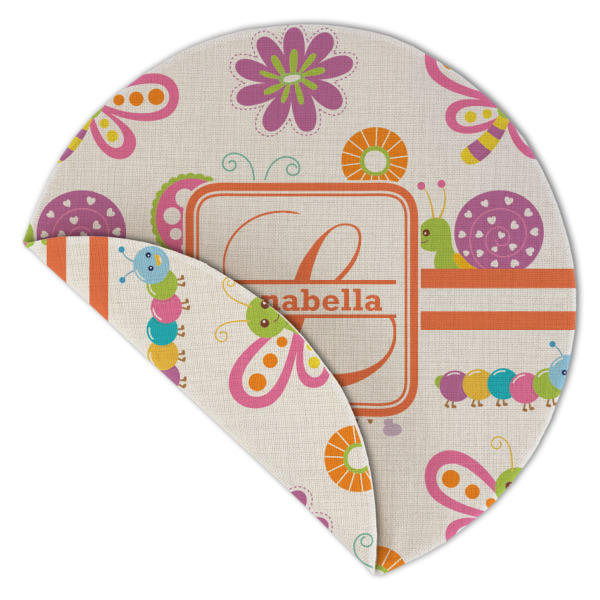 Custom Design - Round Linen Placemats - Front (folded corner double sided)