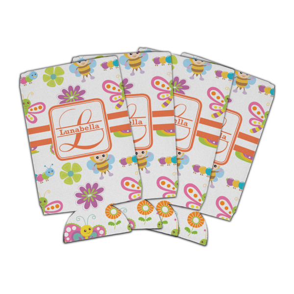 Custom Leopard Print Can Cooler (16 oz) - Set of 4 (Personalized)