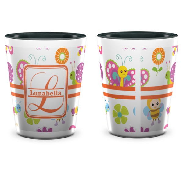 Custom Design - Ceramic Shot Glass - Two Tone - Front & Back