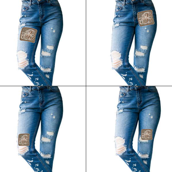 Custom Design - Custom Shape Iron On Patches - L - Set of 4 - Approval