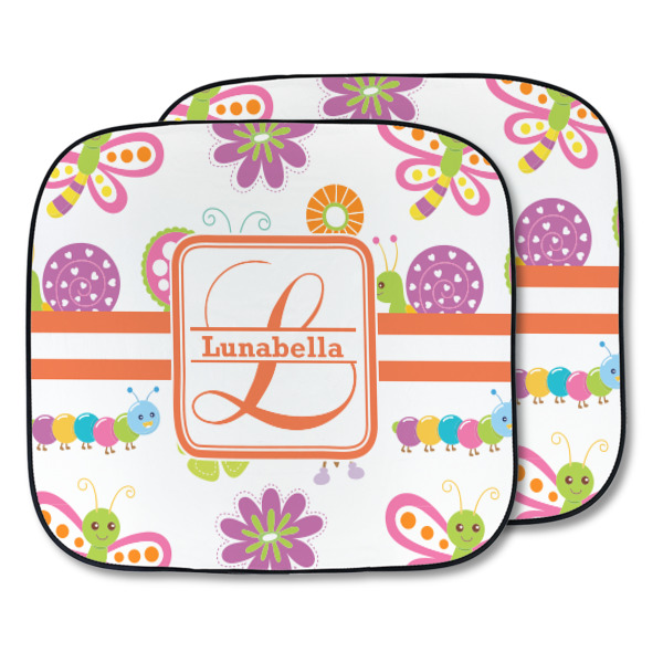 Custom Leopard Print Car Sun Shade - Two Piece (Personalized)