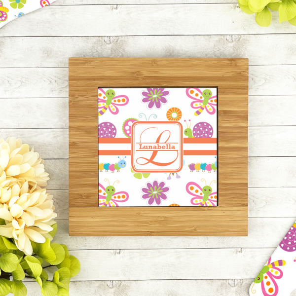 Custom Design - Bamboo Trivet with 6" Tile - LIFESTYLE